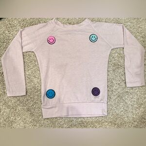 Designer From Denny’s!  Playful Smiley Long Sleeve Tee - Light Pink